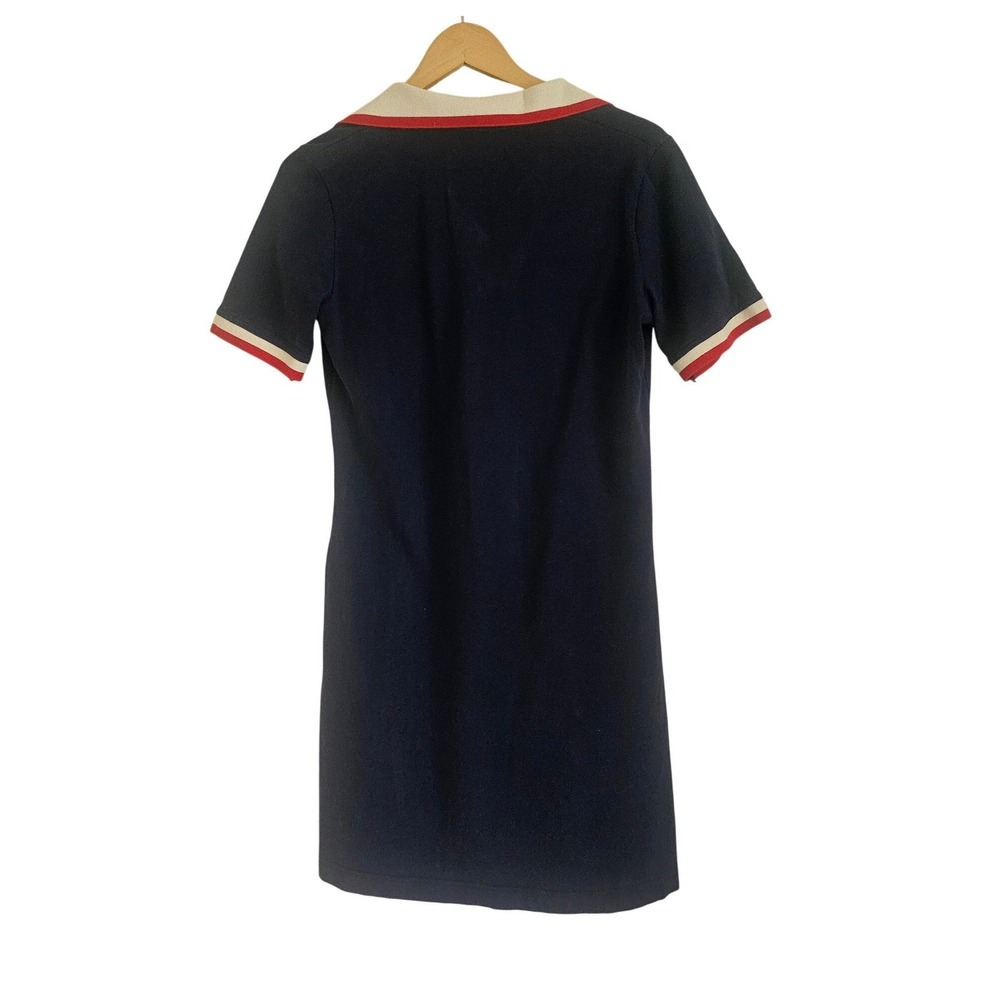 Tuckernuck Hutton Cotton Polo Mini Shift Dress Navy Size Small Preppy Tennis - Picture 2 of 9